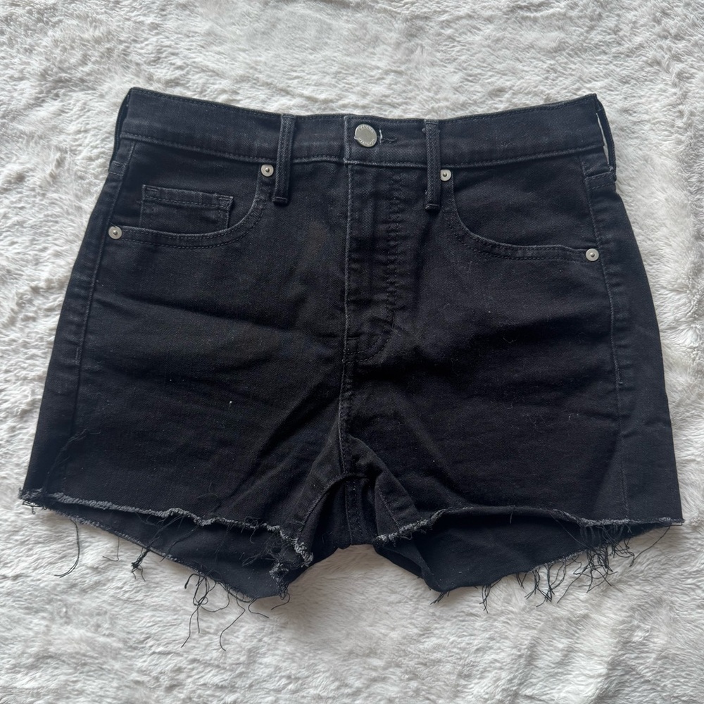 Express | High Rise Black Denim Short | 26